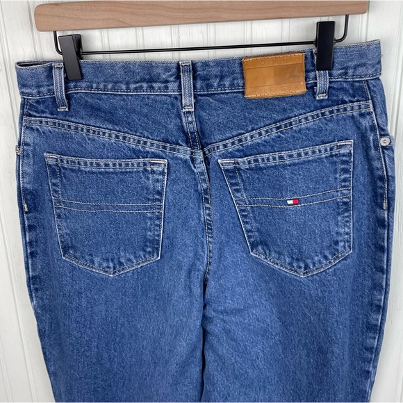 Vintage 2000s Y2K Women's Tommy Hilfiger Mom Jeans High Waist Dark Wash Size 10 - Picture 6 of 11